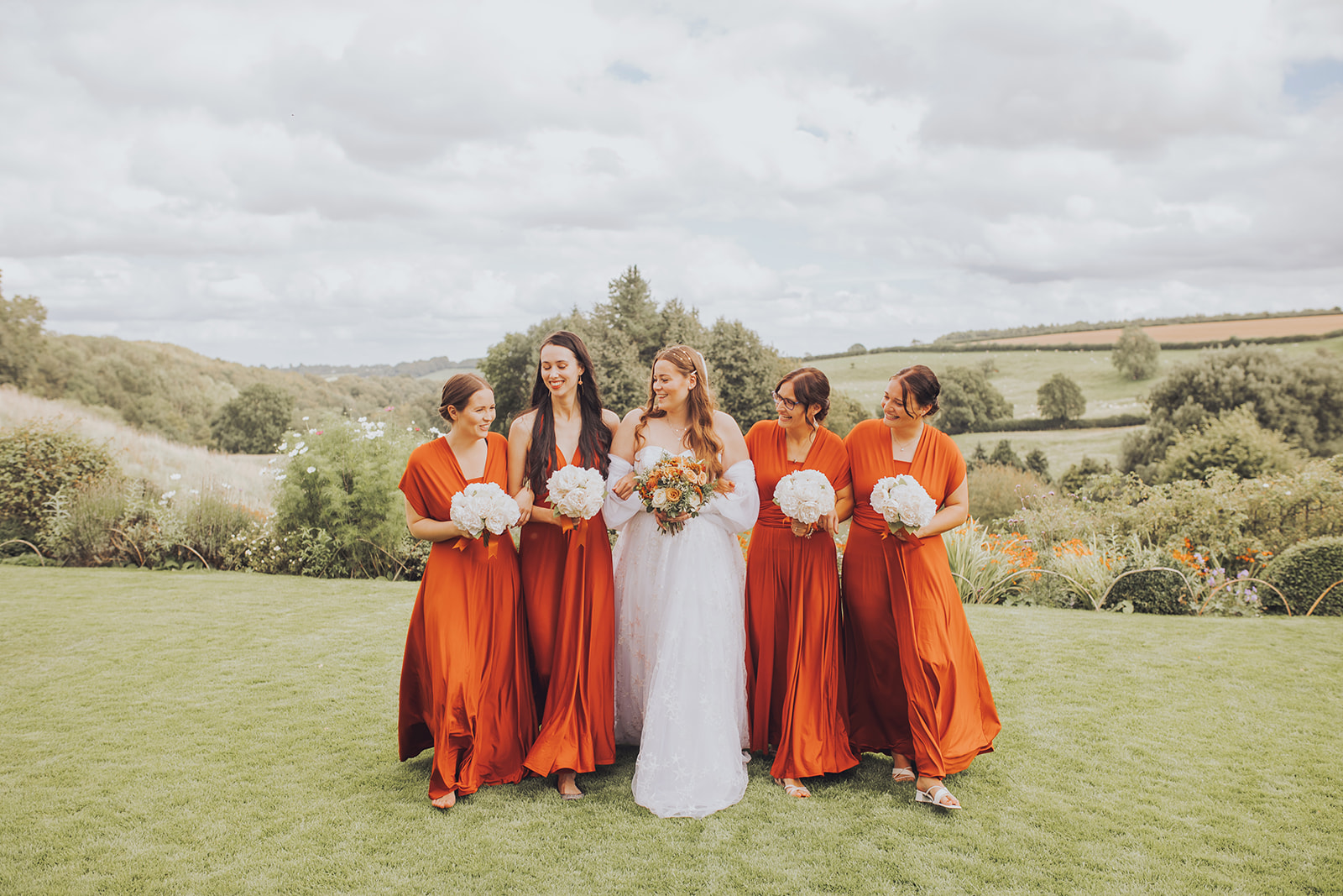 Autumn inspired wedding in August at Kingscote Barn