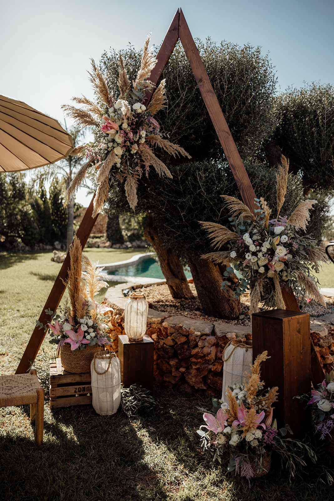 Finca Hochzeit auf Mallorca - Freie Trauung auf Finca - Dekoration 