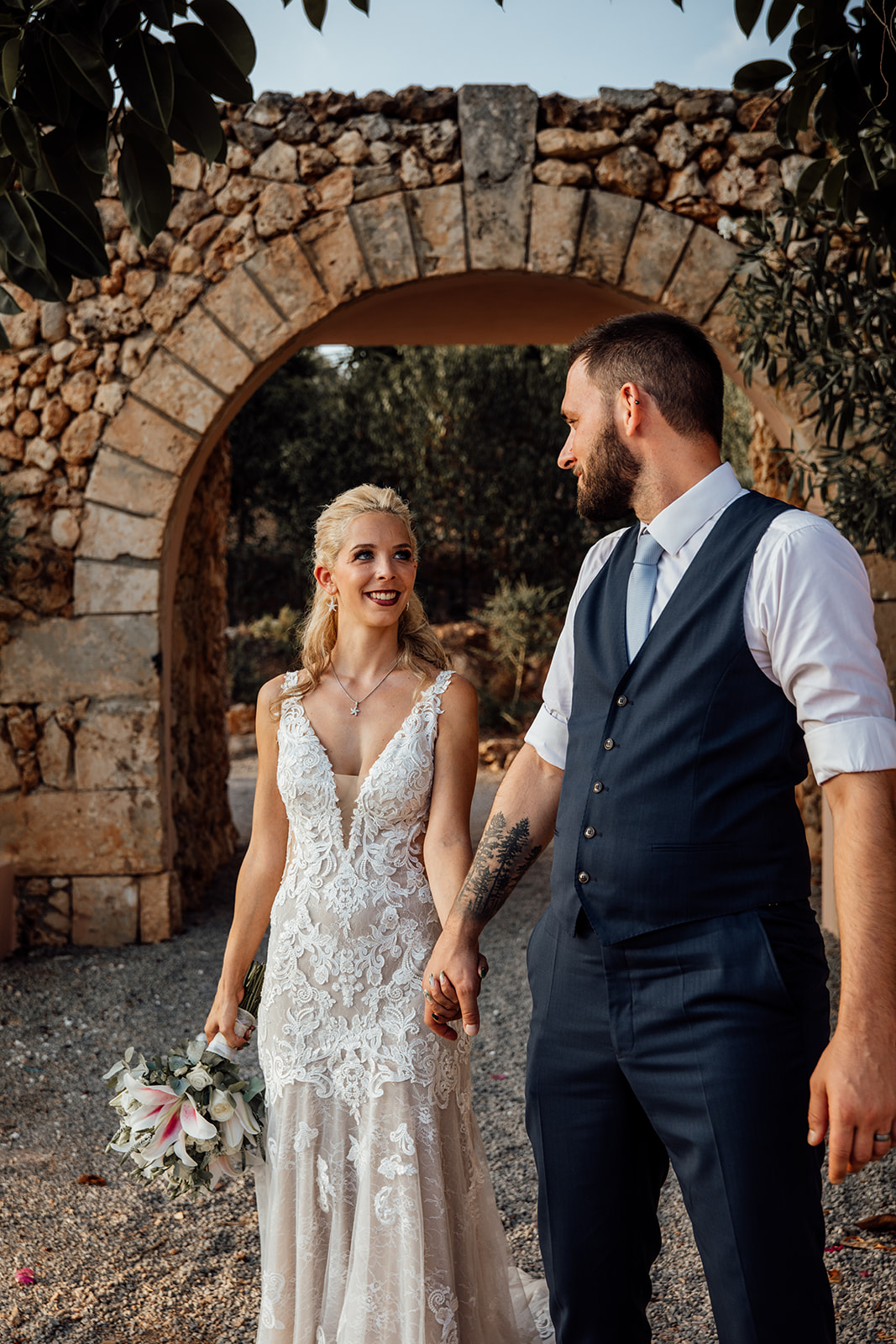 Fotoshooting Brautpaar auf Finca Mallorca 
