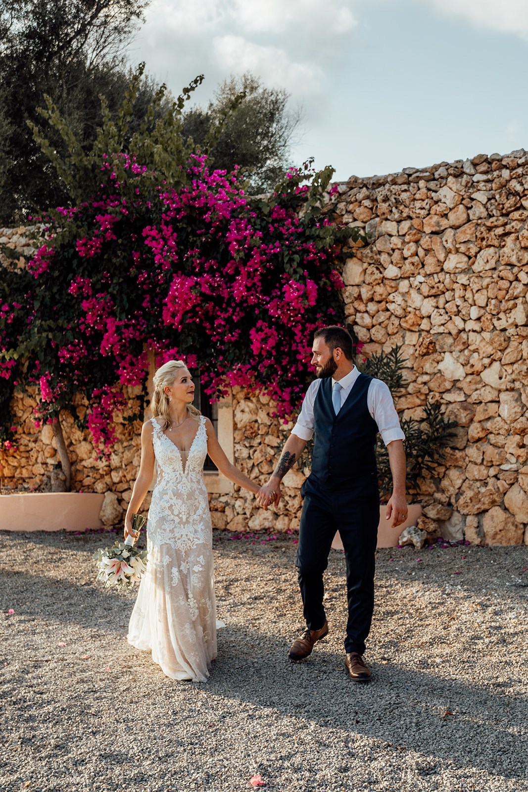 Fotoshooting Brautpaar auf Finca Mallorca 