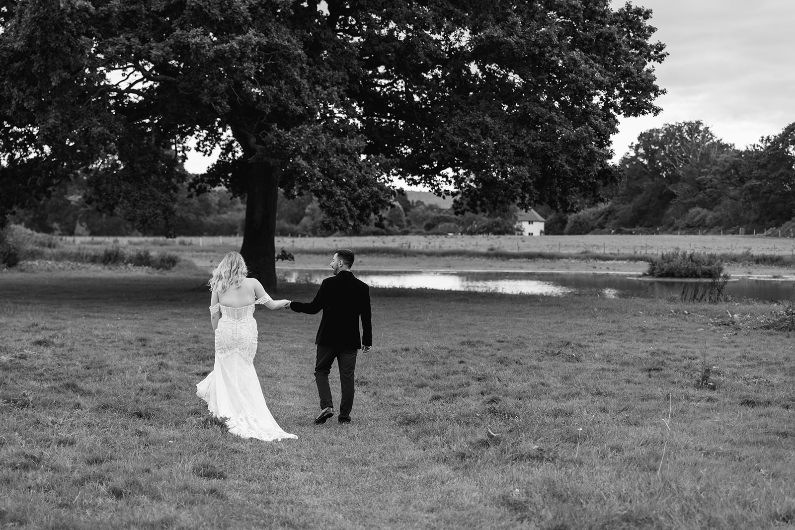 Bride and groom couples portraits at a Southlands barn wedding, Sussex. Photo by OliveJoy Photography.