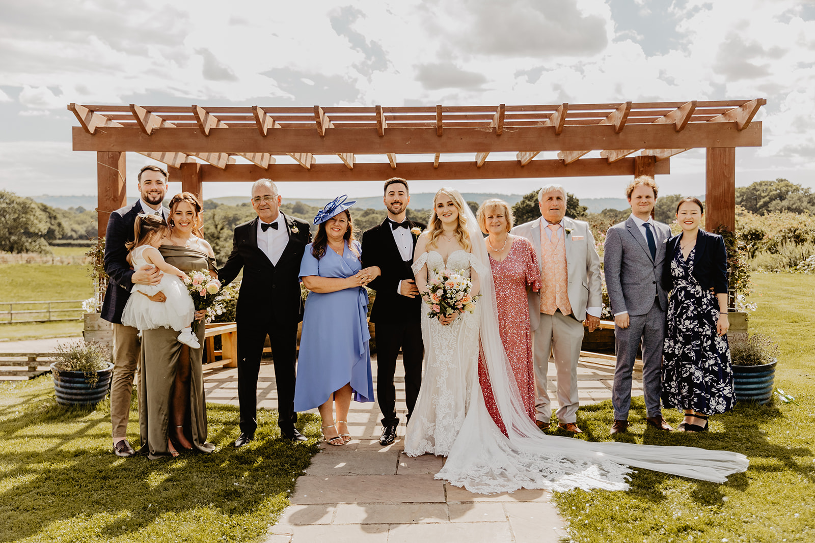 Family photos at a Southlands barn wedding, Sussex. Photo by OliveJoy Photography.