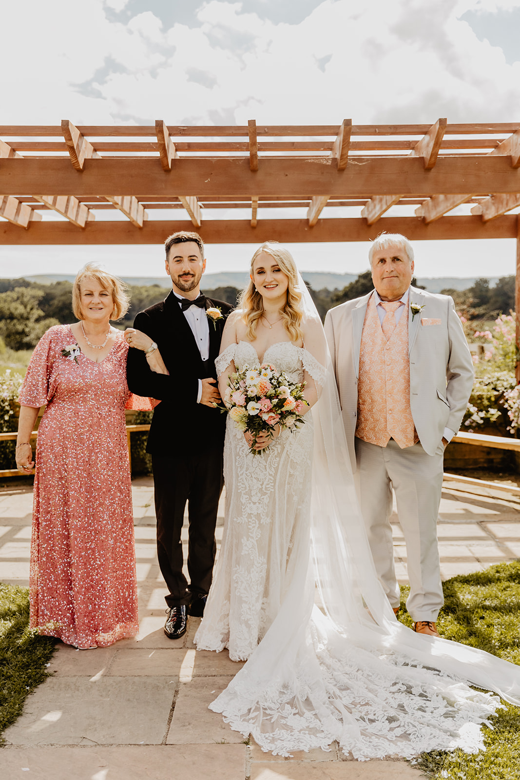 Family photos at a Southlands barn wedding, Sussex. Photo by OliveJoy Photography.