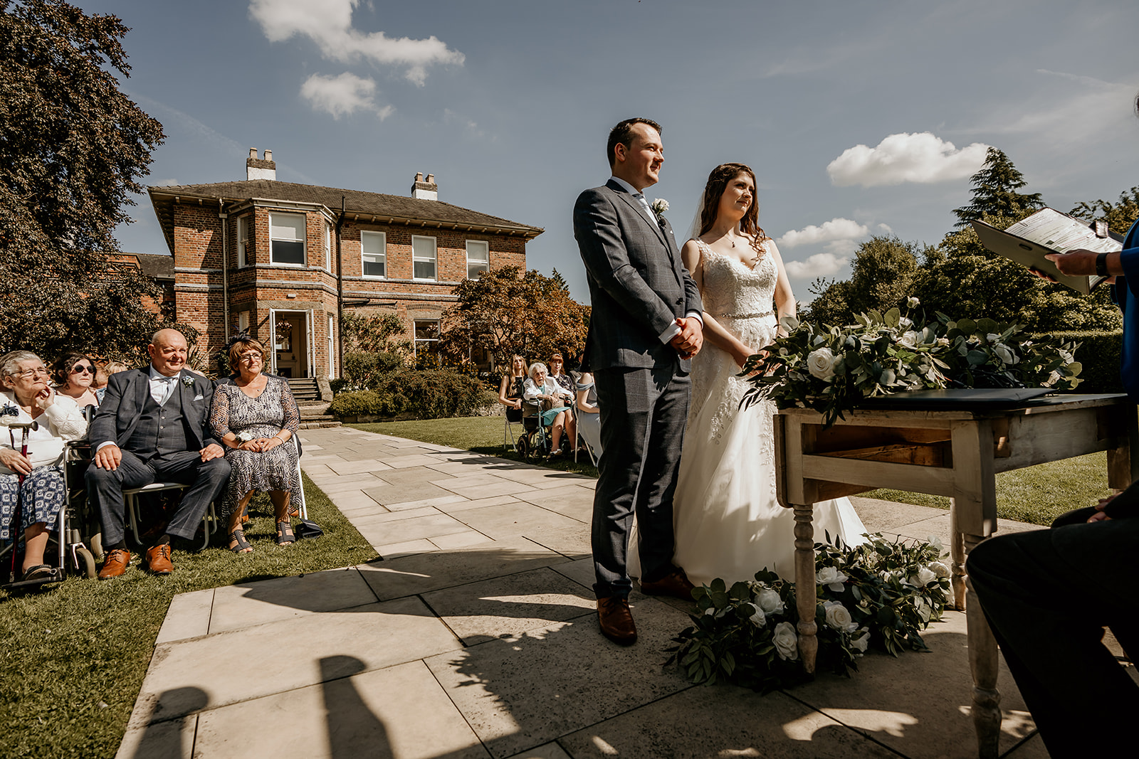 Outdoor ceremony at Shottle Hall