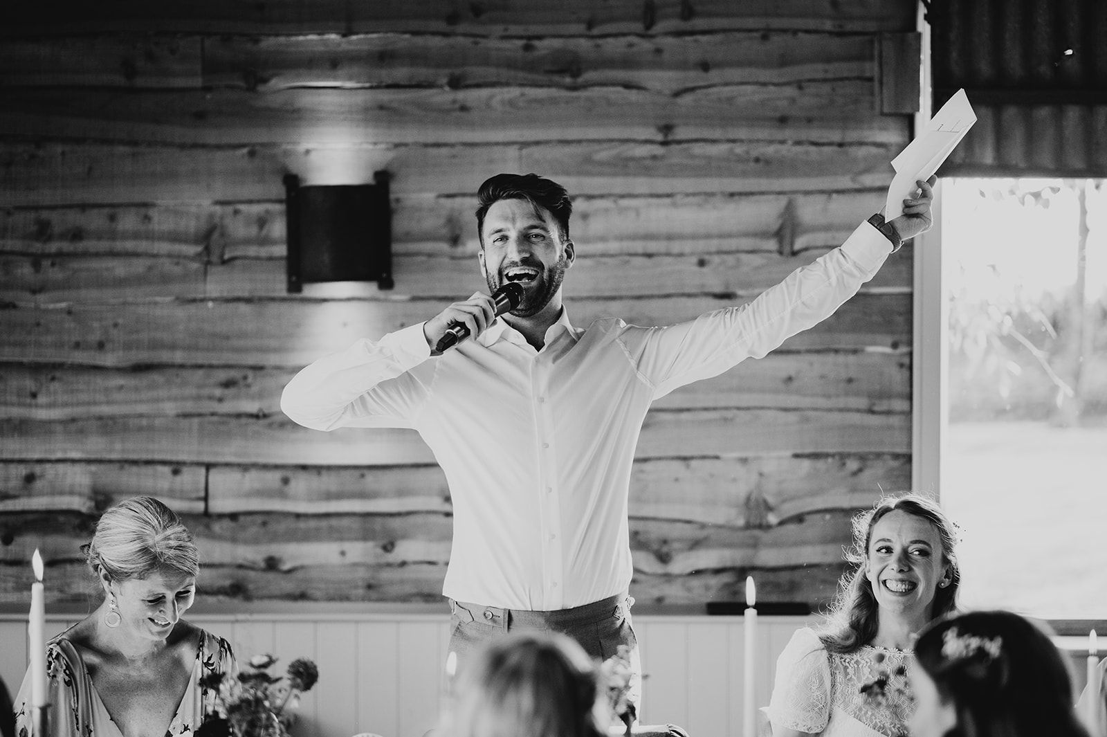 stone barn groom gives speech 