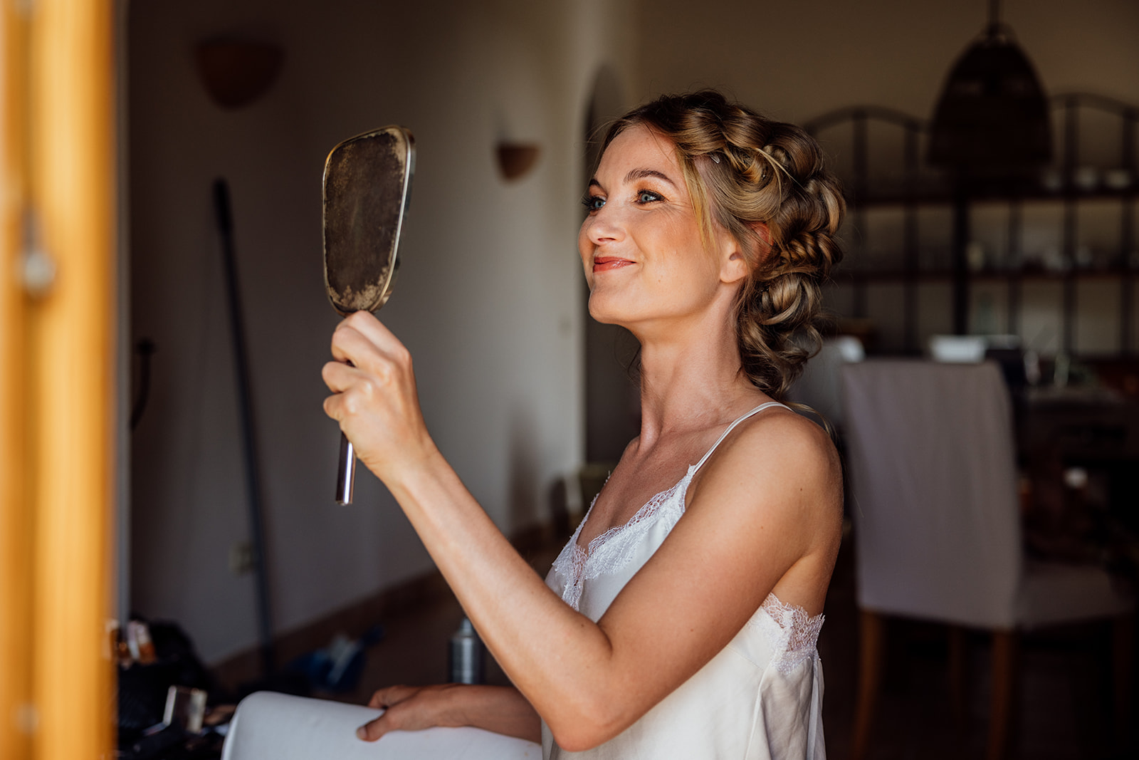 Getting Ready Braut Finca Hochzeit Mallorca, Haare und Makeup 