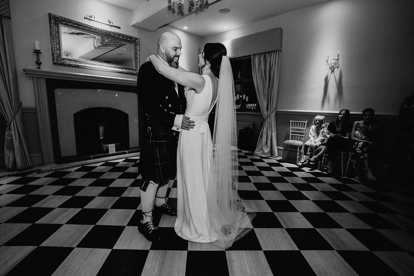 Black and White first Dance Picture