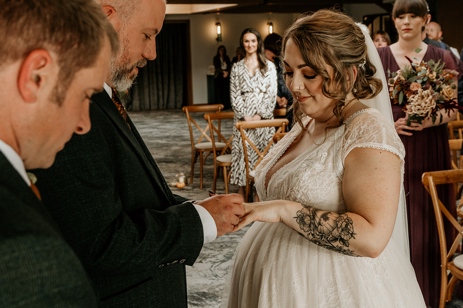 exchange of rings at Peak Edge Hotel wedding