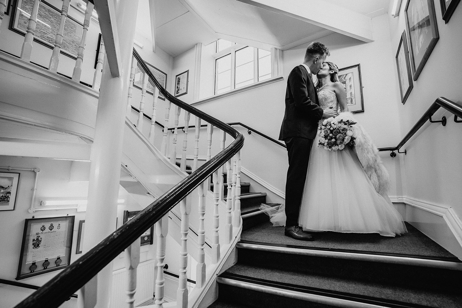 Black and white wedding pictures