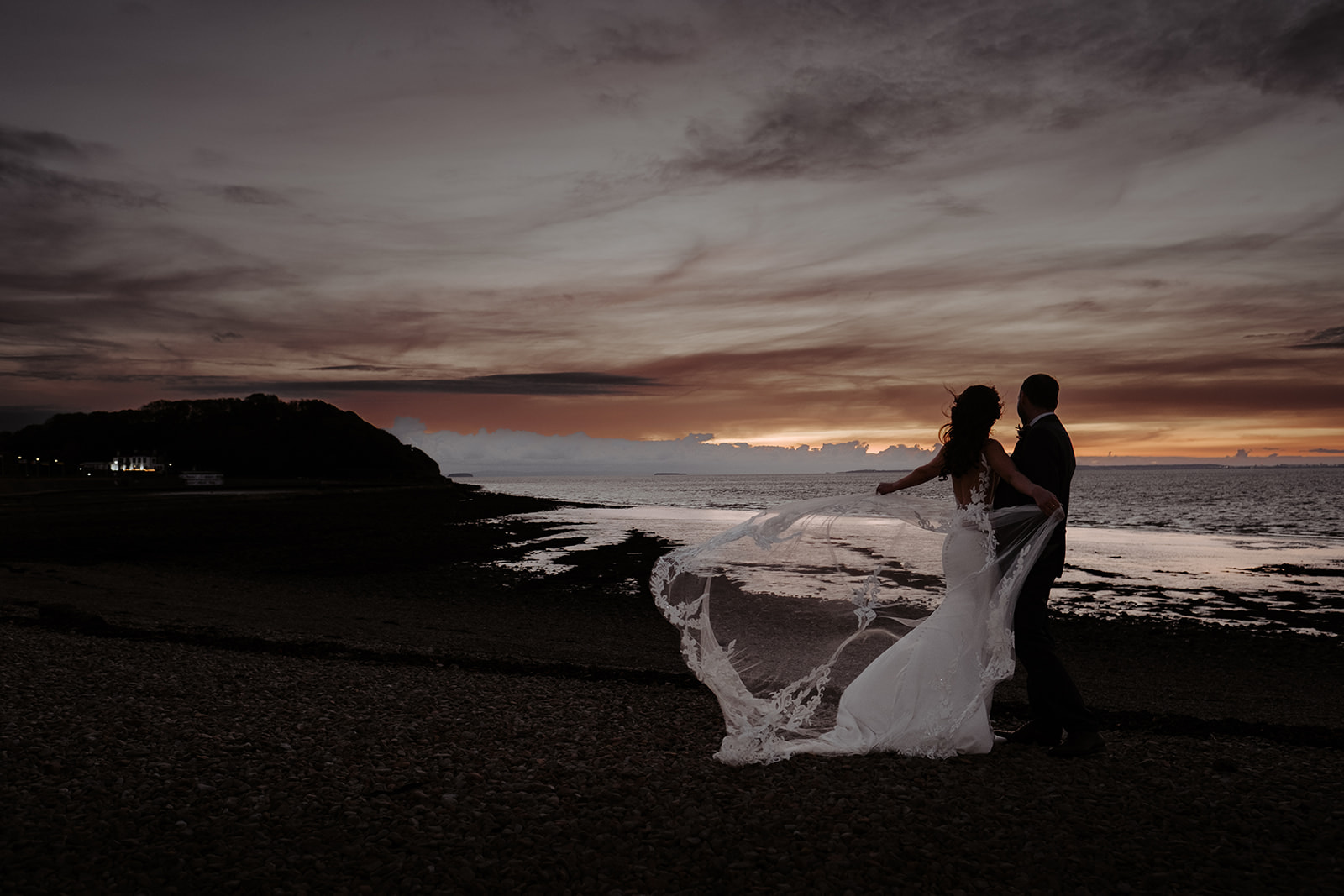 Golden Hour on Clevedon Beach with the fresh autumnal breeze creating a atmospheric  romantic and whimsical  image