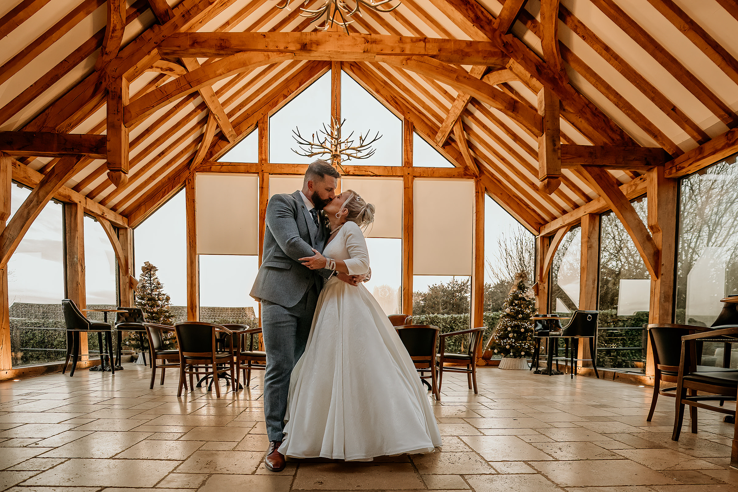 bride and groom wedding orangery swancar farm