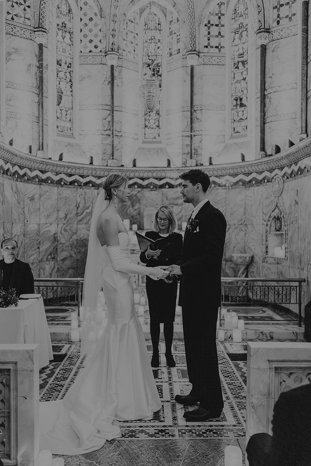 weddings vows at Fitzrovia Chapel wedding by Lisa Jane Photography