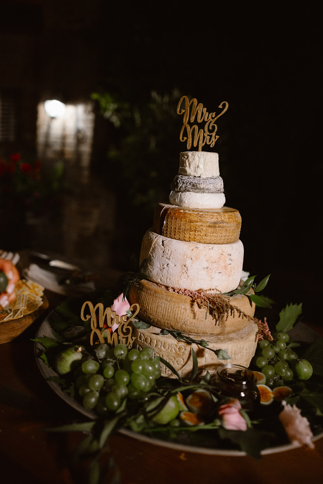 Cheese wedding cake at La Villa Hotel