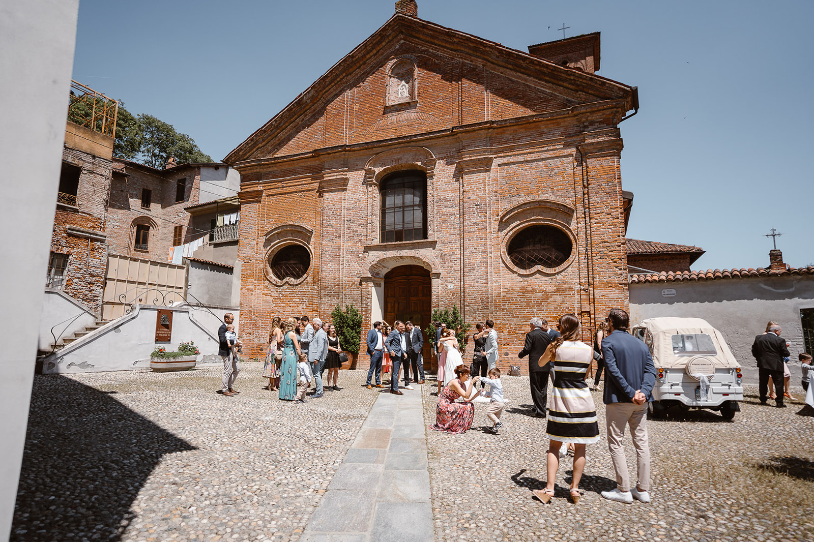 Monferrato church after a ceremony