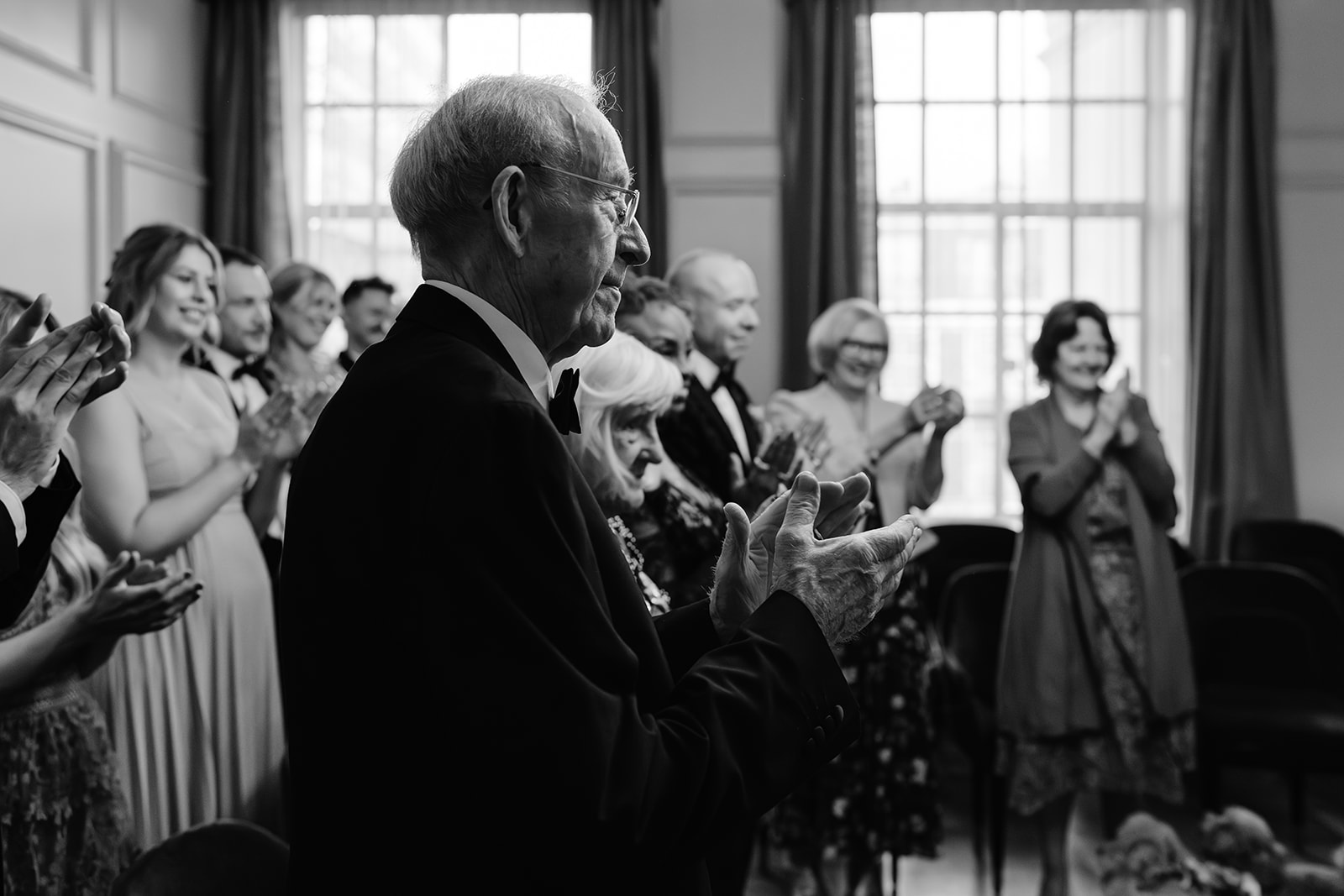 guests during ceremony at Old Marylebone Town Hall