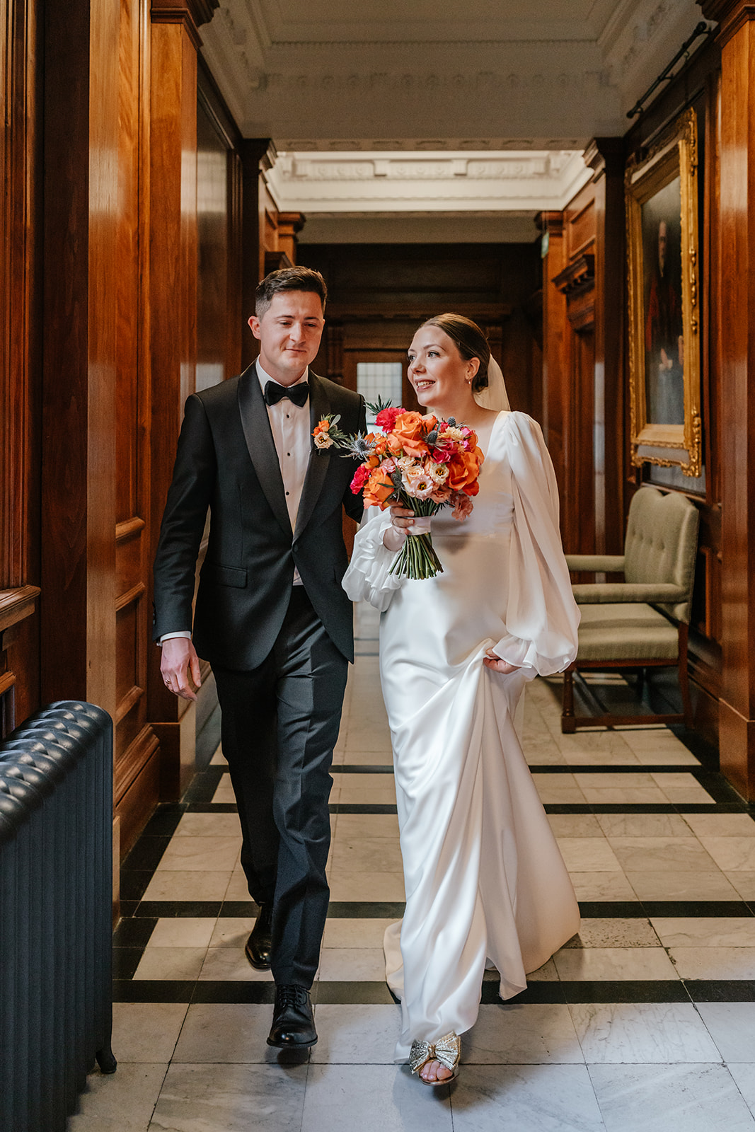 wedding couple at Old Marylebone Town Hall