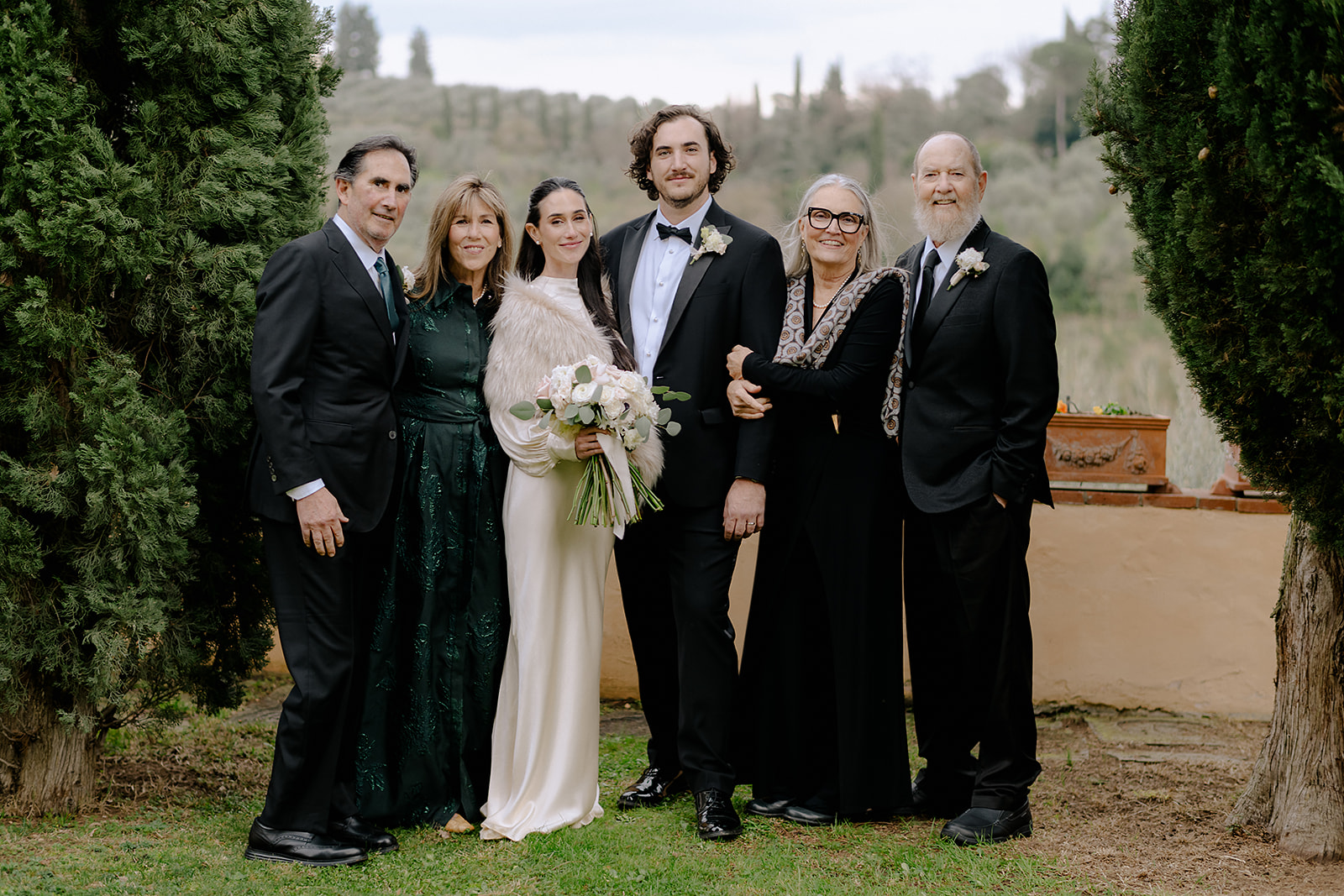 Intimate Winter Wedding in Florence photography family formal portrait