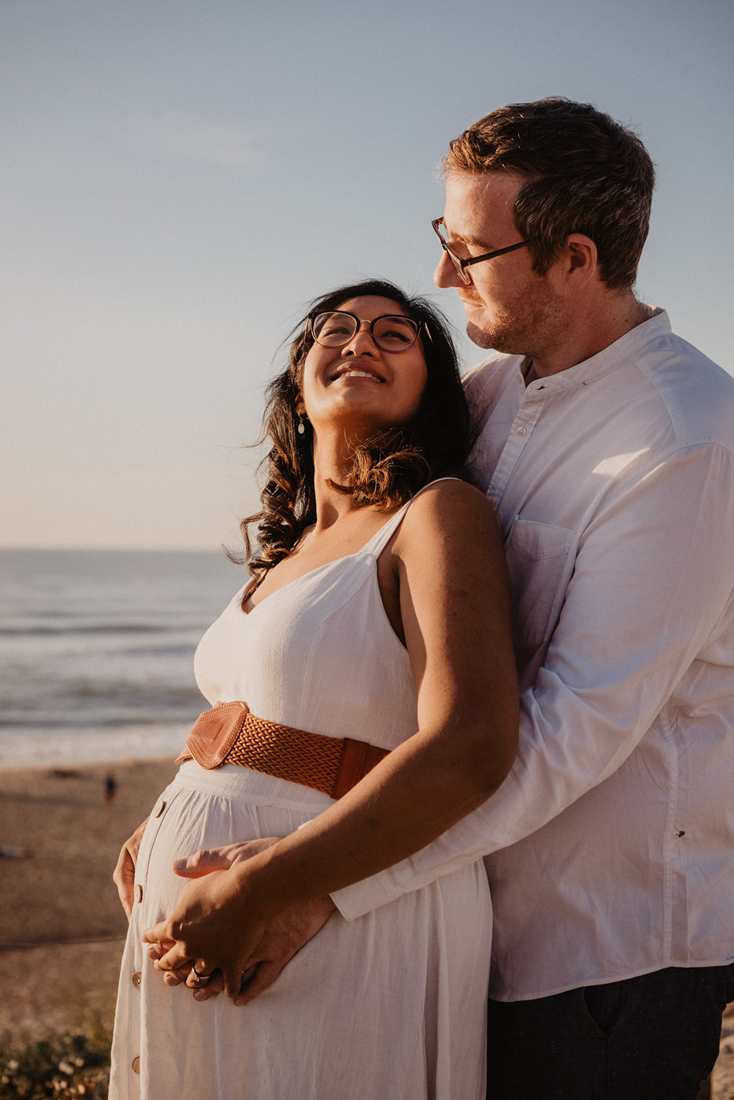 photo de couple et femme enceinte maternité